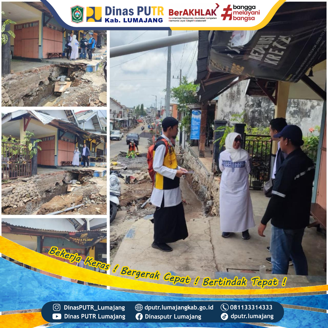Pembangunan saluran drainase jalan senduro kandangan