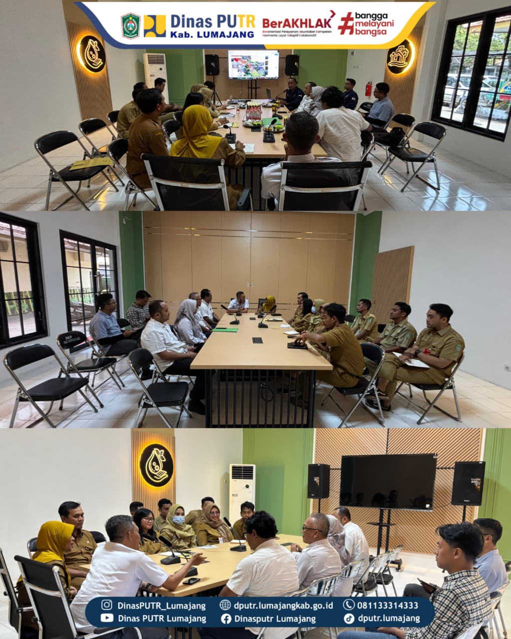 Menerima kunjungan kerja dari jajaran Kementerian Pekerjaan Umum melalui Dirjen SDA BBWS Brantas (SNVT Pelaksanaan Jaringan Sumber Air Brantas).